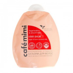 Бальзам для волос Cafe Mimi восстановление и гладкость с маслом арганы и кокосовым молочком 250 мл