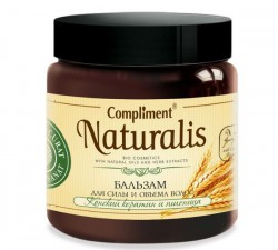 Бальзам для волос Compliment Натуралис для силы и объема конский кератин и пшеница 500 мл