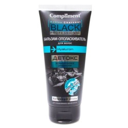 Бальзам для волос Compliment Блэк Профешнл Активный уголь и Гиалурон Детокс и гиалуроновое заполнение 200 мл