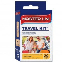Лейкопластырь Master Uni Дорожный перфорированный на полимерной основе набор 20 шт.