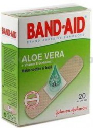 Лейкопластырь Band-Aid антисептик с алоэ и витамином Е 20 шт.
