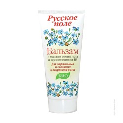 Бальзам для волос Русское поле Лен и провитамин В5 для нормальных и склонных к жирности волос 180 мл